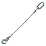 - Drahtseilstroppen / Chokerseile s duší - Form C - Sikahaken - ocelový kroužek , délka : 1 m / ?  Long 1,00m ?